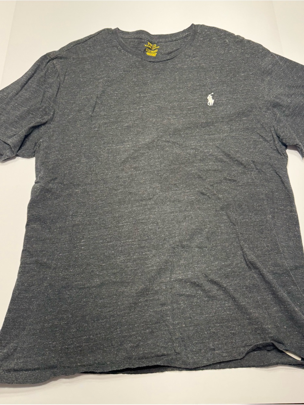 Polo by Ralph Lauren Charcoal Heather Short Sleeve Crew Tee with White Pony